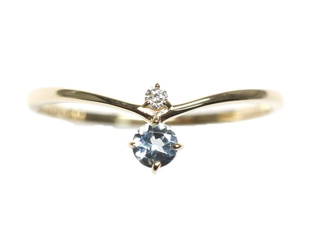 Amazon | [キャンディ] K10YG ブルートパーズ/Dia 0.014ct デュオ