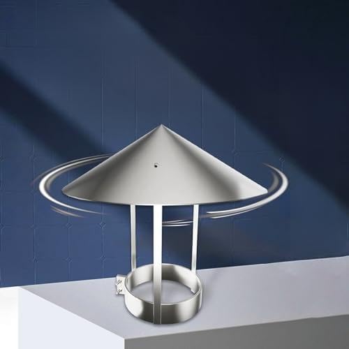 Copertura conica per camino in acciaio senza copertura, antivento e antipioggia, facile da installare (200 mm x 80 mm / 7.87in*3.14in)