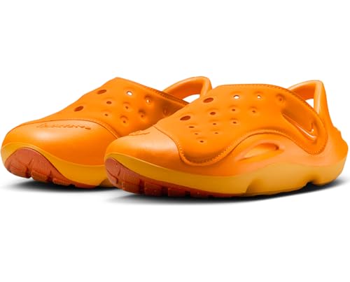 Nike Aqua Swoosh Little Kids' Sandals (FN0876-800, Orange Peel/Picante Red/Orange Peel)2