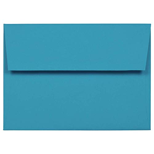 JAM PAPER A7 Colored Invitation Envelopes - 5 1/4 x 7 1/4 - Blue Recycled - 50/Pack