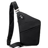 Brusttasche für Herren und Damen, leicht, multifunktional, Reisetasche, wissenschaftliche Aufbewahrung, modisch, lässig, Business-Schulter, Schwarz , 32*20*2cm/ 12.6*7.87*0.79in