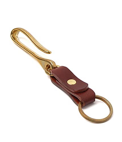 Ruth&Boaz Real Leather Handmade U Hook Key Holder Key Ring Key Chain (U Hook Brown) Cover
