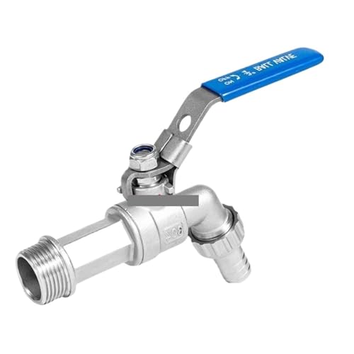 DSZUJTYROP 1PC Stainless Steel Ball Valve - 1/2 Inch Weldless Bulkhead Bibcock