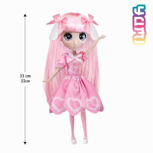 BANDAI - Shibajuku - Poupée Yumi 30 cm - Licence Officielle Shibajuku Anime - Grande Poupée Kawai Style Japon - Poupée Collector Edition Kiki avec Accessoires - Jouet Enfant 3 Ans et + - HUS3034