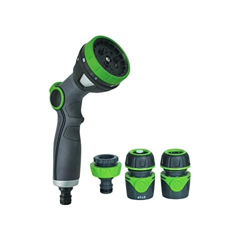 YESTAR Water Hose Nozzle Sprayer, High Pressure Nozzle Attachment 8 Adjustable Patterns,Thumb Control for Easy Water Controling,Perfect for Watering Plants, Washing Cars Cover