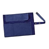 ABOOFAN Rotolo Porta Orologi Blu in Tela Grande Capacità per Fino a 5 Orologi, Design Sottile e Raffinato, per Viaggi e Conservazione Ordinata