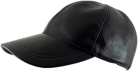 Adjustable Genuine Leather Baseball Cap, Premium Quality Material, Handcrafted, Black