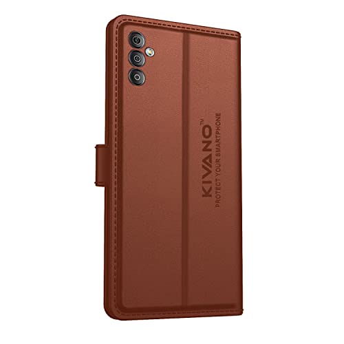 Image of KIVANO Samsung Galaxy F13 4G / F23 / M13 4G Flip Cover | Leather Finish | Inside Pockets & Inbuilt Stand | Shockproof Wallet Style Magnetic Closure Back Cover Case