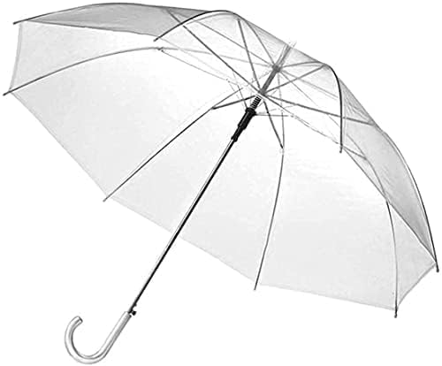 RIMCARTTransparent PVC Stick Umbrella - Foldable Clear Bubble Dome Sturdy, Water Resistant, Windproof Umbrella for Rain, Decoration for Outdoor Events, Photoshoots