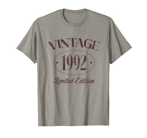 Year Of Birth Birthday Limited Edition Vintage 1992 Camiseta