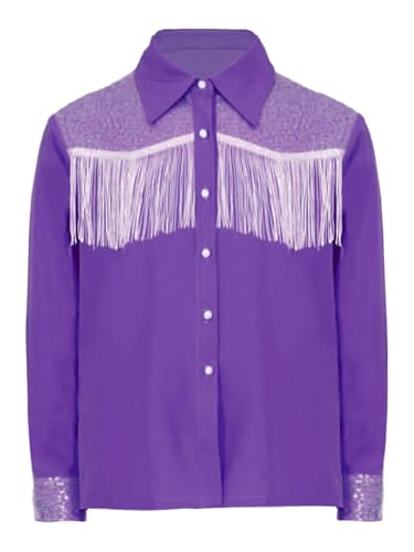 Yruioon Ropa vaquera para niña, camisa de vaquero, camisa con