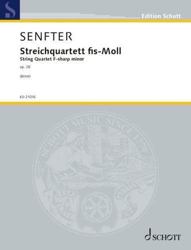 String Quartet F sharp minor: edited by Wolfgang Birtel. op. 28. 2 violins, viola and cello. Partition et parties.