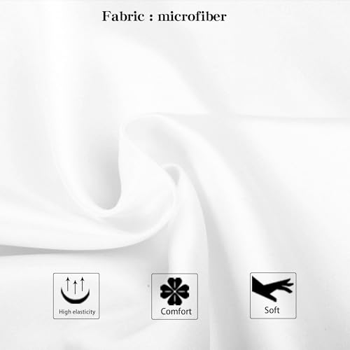 NTBAY 2 Pack Zippered Satin Pillow Cases for Hair and Skin Luxury King Hidden Zipper Pillowcases Set of 2, 50x90 cm, White - Image 2