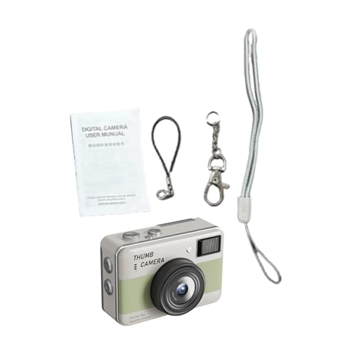 Mini caméra porte-clés 4K 68 MP Fockety avec écran rabattable 1,47 pouce et zoom 16X vert