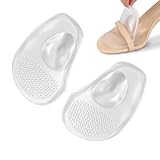 Almohadillas metatarsianas para hombres y mujeres, Almohadillas metatarsianas a prueba de golpes, Cojín de gel transparente reutilizable para tacones altos para mujer, Almohadillas metatarsianas