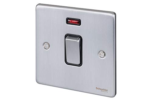 Interruptor de luz individual premium de perfil bajo cromado Schneider 2