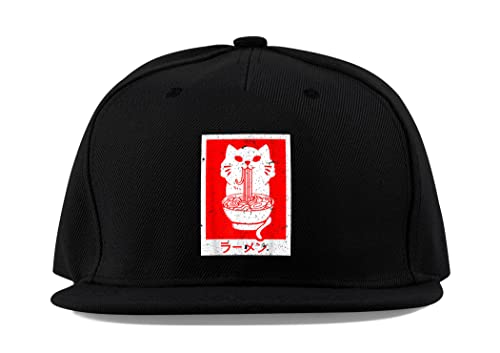 Casquette de baseball ramen chat japonais en coton respirant pour sport et ville