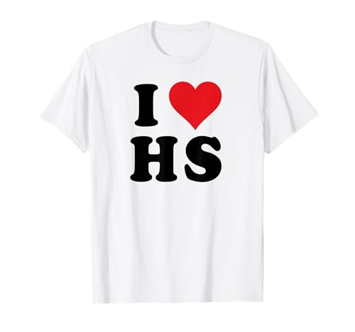 I Heart HS Initials I Love H.S. First And Last Name H S T�V���c