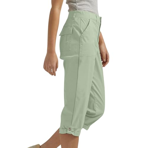 Pantalon capri droit doux extensible et doté de poches pratiques - 2