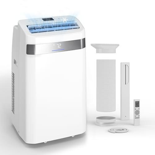 Image of Portable Air Conditioner 14000 BTU, Cools Rooms up to 700 Sq. Ft, Portable AC Unit with Cooling, Dehumidifier & Fan Mode, Sleep, 24-Hour Timer, Remote Control, Window Installation Kit 1piece