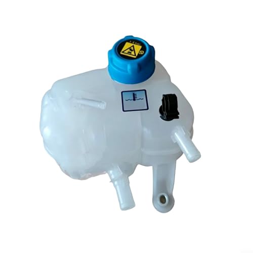 Image of Coolant Expansion Header Tank and Cap ABS White for Fiat 500 C 2010 for onwards, Panda 2012 for onwards, Punto 2012 for onwards, OEM 51880401, Ideal for Regular Vehicle Maintenance