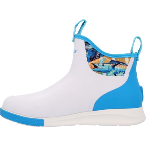 Image of XTRATUF Men's Ankle Deck Boot Sport Guy Harvey, White, Size 12(M)