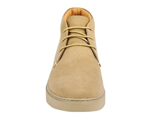Image of Amali Casual Chukka Boots for Men, High-Top, Lace Up Suede Men's Shoes, Desert Boots with Crepe Rubber Sole