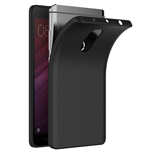 Image of Mobile Back Cover Case for Redmi Note 4 (Silicone Case|CameraProtection|Black SC1510)