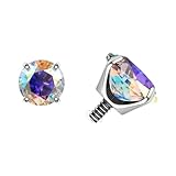 New 2026 1 Piece 14/16/20G Titanium Steel Long Industrial Piercing ColoRIFul Cz Crystal Earring Ball Cone Accessories DIY Jewelry Fashion Creative Gift Jewelry Fashion Accessories Creative Gift