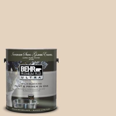 1-gal. #GLN50-01F Pebble Grey Flat Interior Paint with Primer