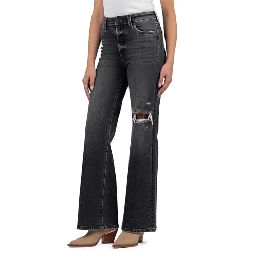 KUT from the Kloth Jodi HIGH Rise -Wide Leg Back Pockets Regular Hem2