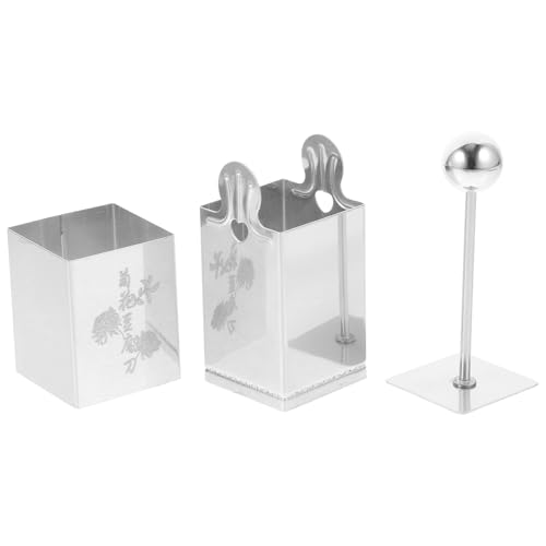 TOYANDONA Molde Cortador de Tofu en Flor de Acero Inoxidable, Prensa Manual para 225 Piezas, Herramienta para Cortar Tofu y Queso, Adecuado para Uso Doméstico Restaurantes