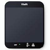 Vitafit 15kg Küchenwaage, Genauigkeit 1g durch Unser Professionelle Waagenfabrik Seit 2001,LFGB-Zulassung Waage Küche Digital zum Kochen und Backen, Große Plattform 215x180mm, 3 AAA-Batterien, Schwarz