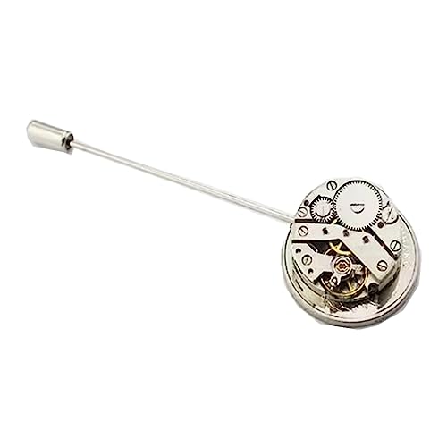 Broche de movimiento geométrico steampunk miniatura hecho a mano para trajes