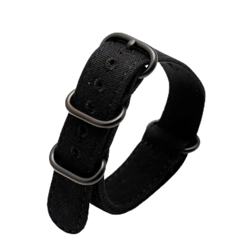[���X] �ʋC���L�����o�X�u���X���b�g�x���g�A�N�Z�T���[�J�V�I�t�B�b�gFit For L-uminox �I���K���v�X�g���b�v�����Y���j�o�[�T���i�C�������v�o���h 20 �~�����[�g�� 22 24(A-black-black,24mm)