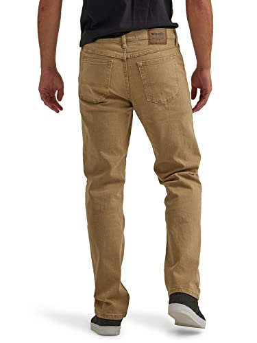 Image of Wrangler Authentics Men's Big & Tall Classic 5-Pocket Regular Fit Jean, Khaki Flex, 44W X 32L, Khaki, 44W x 32L