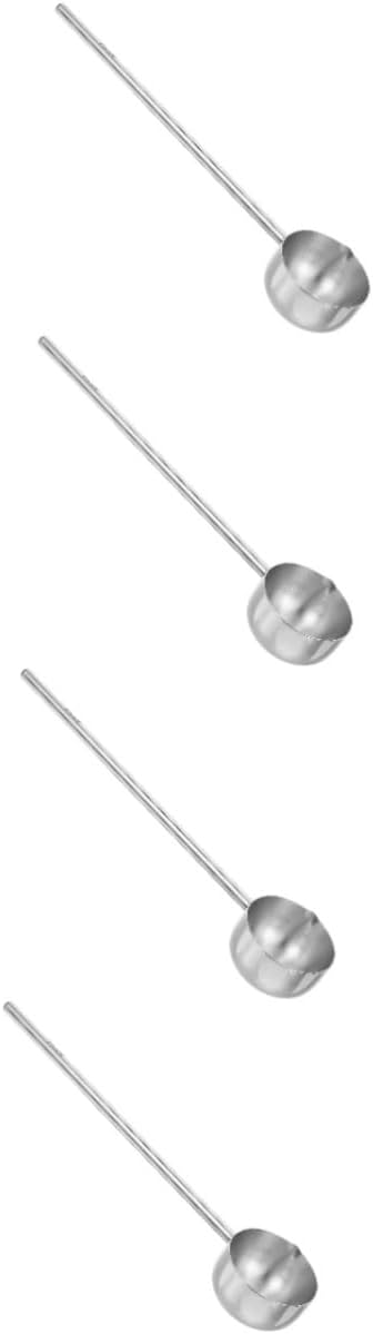 Luxshiny 4pcs Stainless Steel Ladle Multi-use Spoon for Soup and Oil Serving Kitchen Gadget for Home Restaurants and Canteens Wear-resistant Design Handle for Easy Pouring