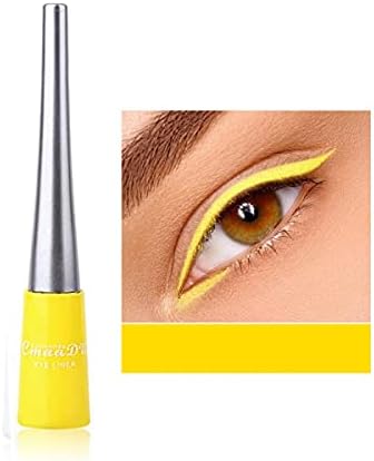 Matte Liquid Eyeliner, OCHILIMA Color Gel Eyeliner, Great Versatility Liquid Eyeliner Long Lasting Makeup Waterproof High Pigmented Colorful Eye Liner Pen for Women Girls (01# White)