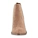 Kathemoi Womens Ankle Boots Slip on Cutout Pointed Toe Snakeskin Chunky Stacked Mid Heel Booties Light Brown