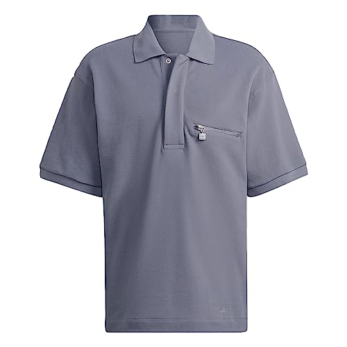 adidas Men's Blue Version Tie-Break Cotton Polo Shirt