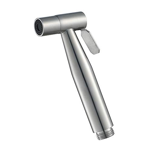 GKJHTED Cabezal rociador de bidé de Mano de Acero Inoxidable Cepillado, Cabezal de Ducha de bidé portátil, Grifo de bidé para Ducha de baño para LIM