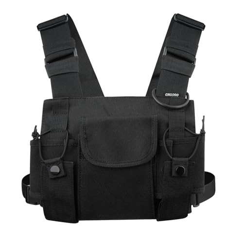 Croogo BDB01-1 Chest Rig Walkie Talkie Vest Universal Hands Free Two Way Radio Front Pack Pouch Hiphop/Harness Bag thumb #2