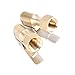 HEALLILY Lock-on Air Chuck with Clip for Tire Inflator Heavy-Duty Brass Construction Straight Open Air Flow Design Compatible with Standard Npt for Cars and Trucks Tire Inflation