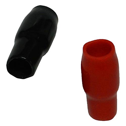 Bass Rockers 4 Gauge Awg Gold Plated Crimp Ring Terminals - Amplifier Car Audio Accessories - Power Ground Wire Battery Cable Connectors - Tr4G 8Pcs Red & Black #TOP4