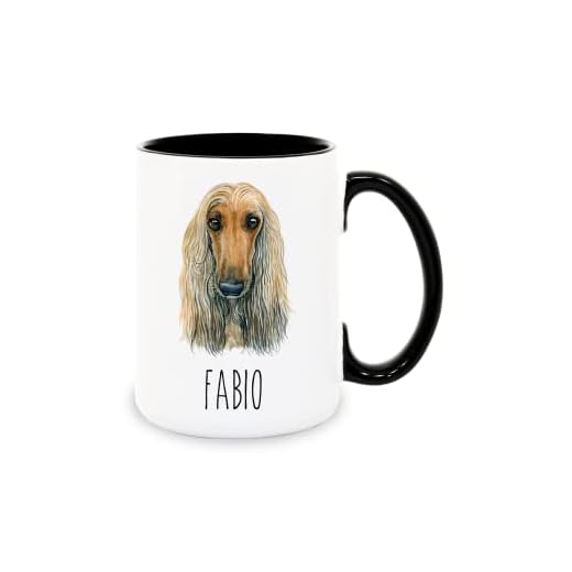 Afghan Hound Personalized Coffee Mugs with Name for Dog Mom Dad - Custom Gifts 20 Breeds for Friends - 15oz or 11oz (Afghan Hound)