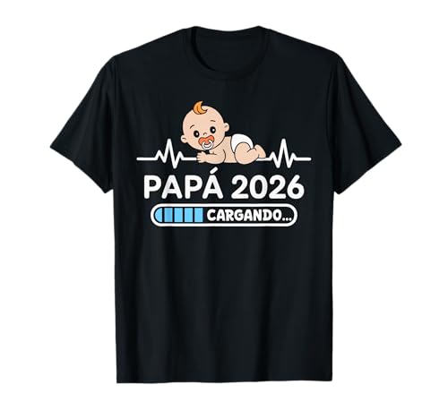 Futuro pai 2026 Futuro Padre 2026 Carregando t-shirt