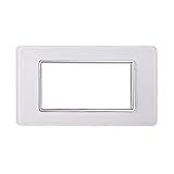 Glasplatten kompatibel mit der Serie Plana 2-3 - 4-7 Module ETTROIT Farben sortiert (4 Module, Weiß)