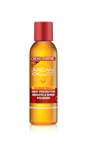 Creme Of Nature Argan Oil Protector térmico, con Aceite de Argán, Protege el Cabello contra el Calor - 118 ml