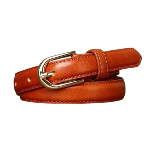 Ceinture fine en cuir pour femme 1,8 cm avec boucle dorée élégante