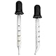 Pipette - (2er Pack) Gebogene und gerade Spitze kalibrierte Medizinpipette aus Glas für Medikamente oder ätherische Öle Pipette für genaue, einfache Dosierung und Messung (1 mL Kapazität)